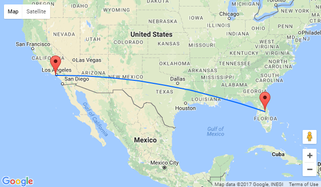 Non-stop flights from Los Angeles to Florida and vice-versa for only $109!